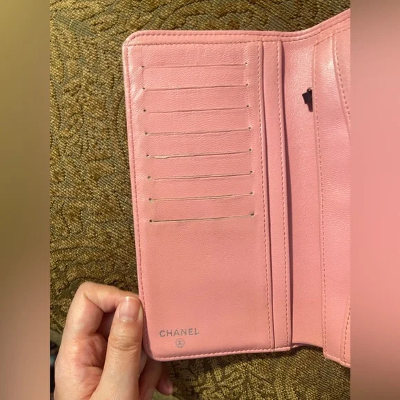 CHANEL CC Pink Leather Wallet-Chain And Wallet To Bag Insert Included - Picture 9 of 12